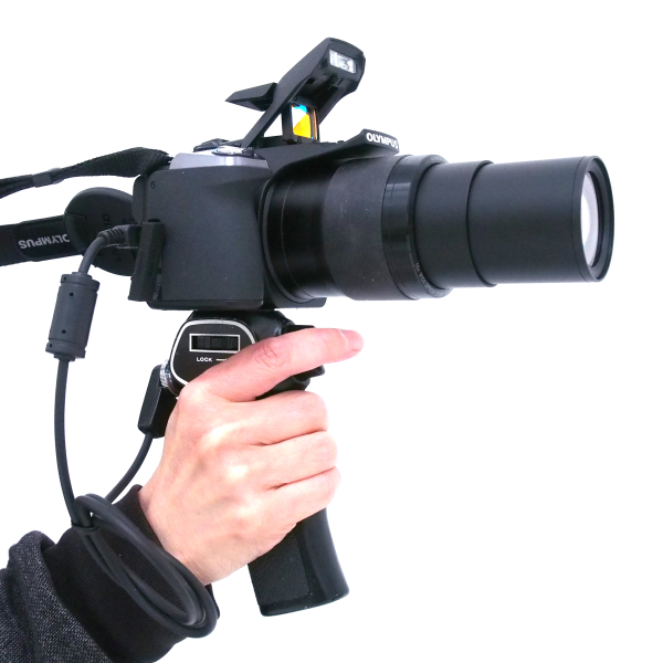 将奥林巴斯STYLUS SP-100相机改造完成的最终效果，是不是有点霸气呢？