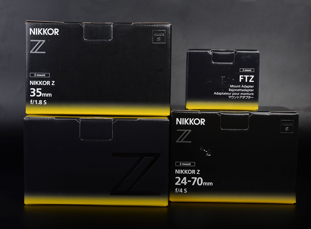 尼康Z系列包装盒，黑黄配色